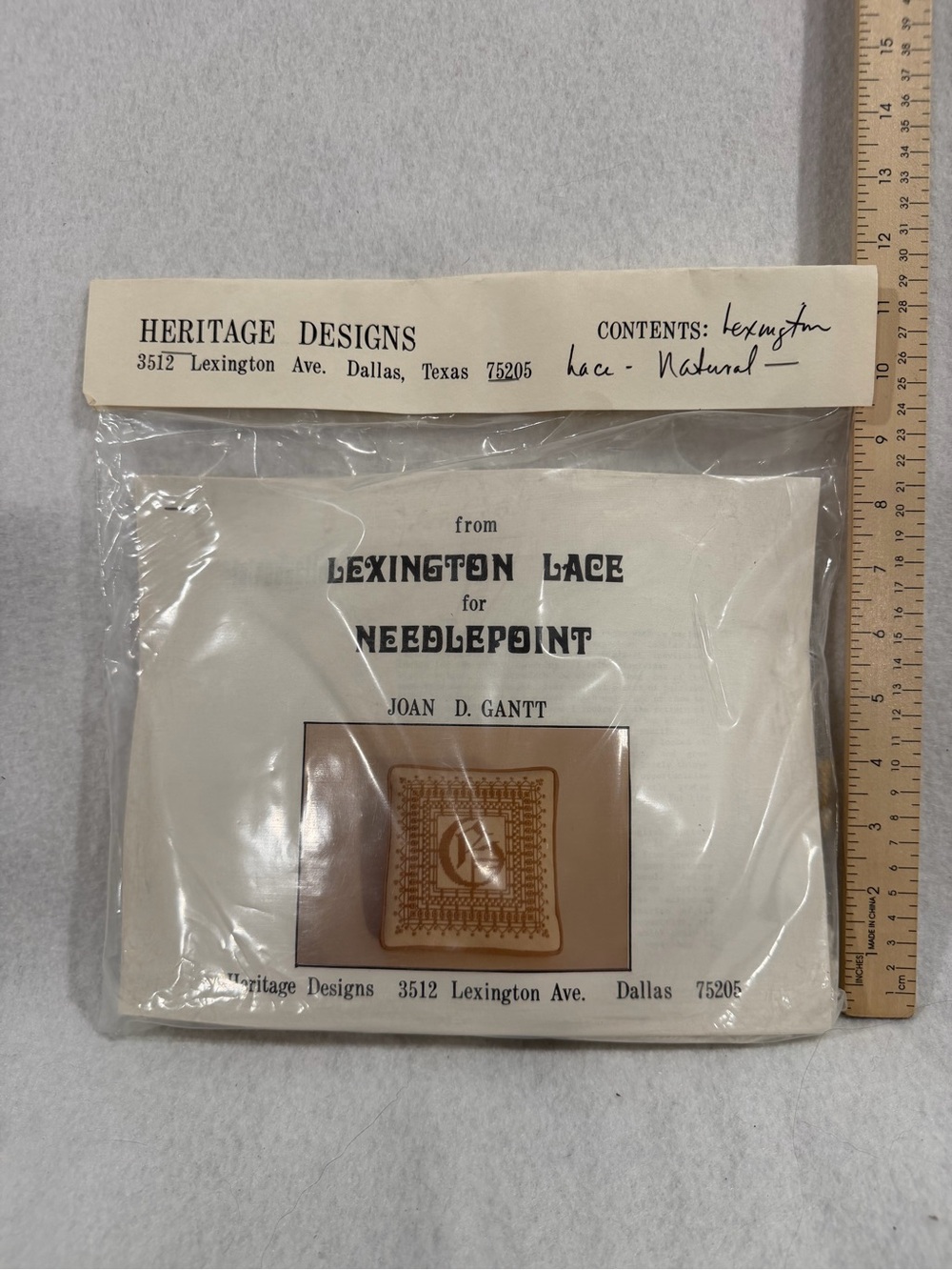 Heritage Lexington Lace Needlepoint Kit in Natural and Brown